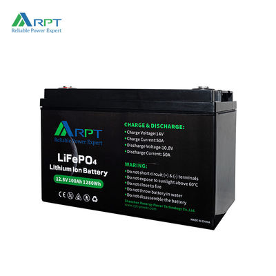 Bom preço. 1280Wh Bateria de iões de lítio Rv Bateria RPT 12V 100Ah LiFePO4 on-line